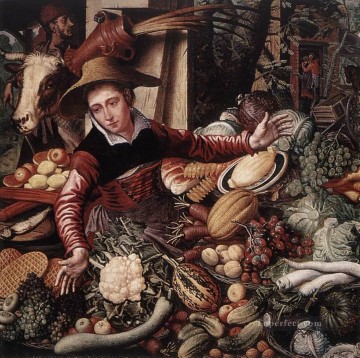 Vendedor de verduras El pintor histórico holandés Pieter Aertsen Pinturas al óleo